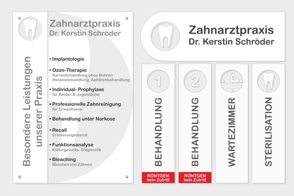 Praxisschilder Zahnarzt
